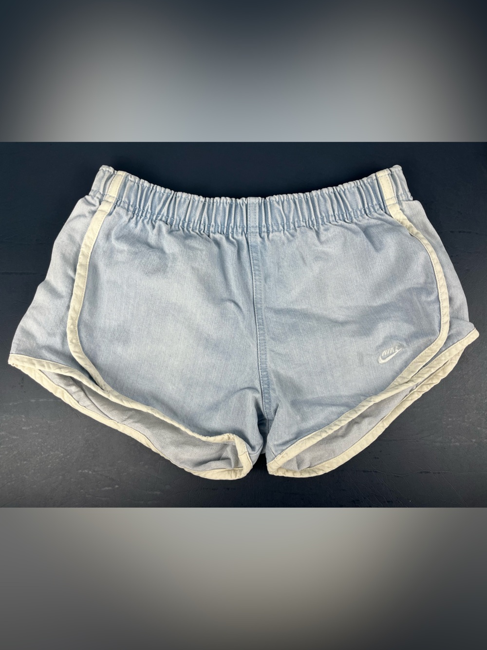 Vintage Nike denim sprinter shorts 100% cotton
